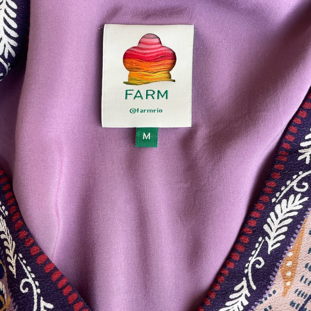 Farm Rio Lavender Wild Nights Long Sleeve Dress - Picture 5 of 11